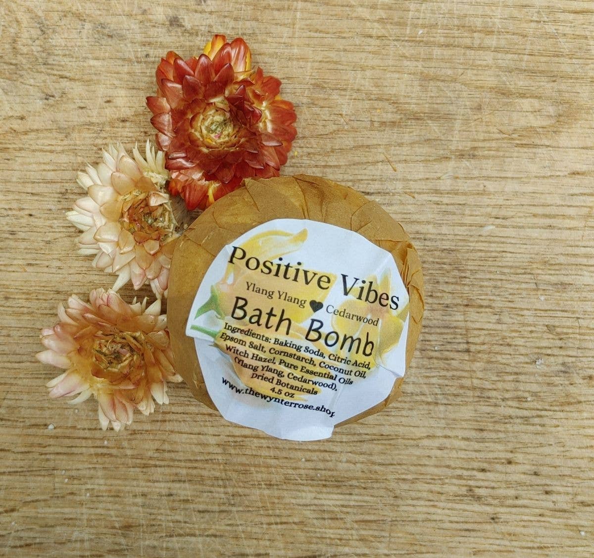 The Wynter Rose - Wholesale Bath Bomb/Fizz - "Positive Vibes" Bath Bomb2