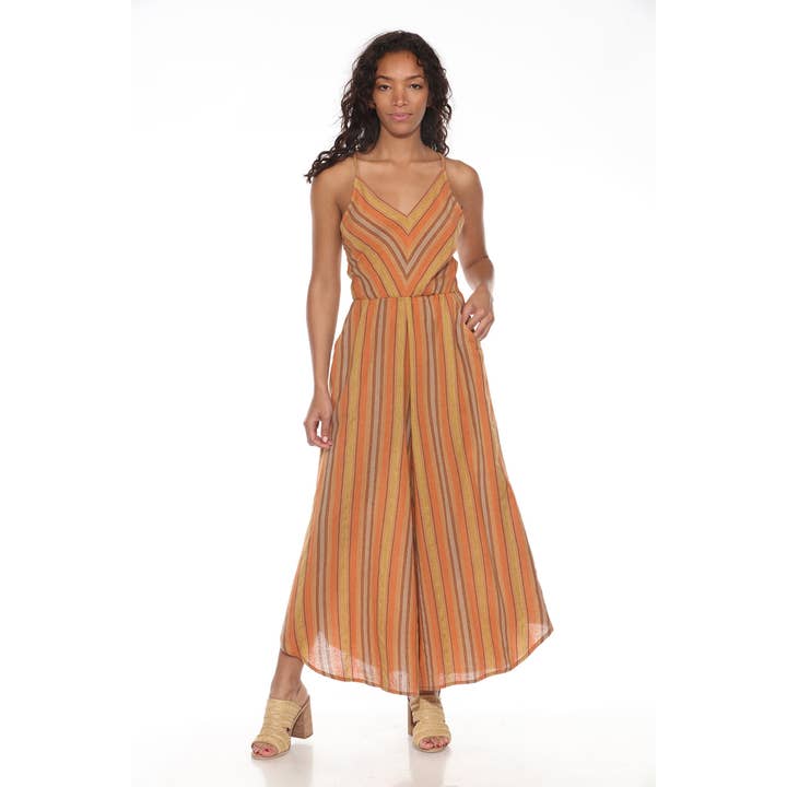 Lakhays Collection Inc. - Wholesale Jumpsuit - Women's - Stripe Plazzo Overall