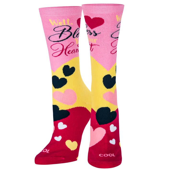 Bless Your Heart - Womens Crew Folded - Cool Socks for wholesale by Cool Socks