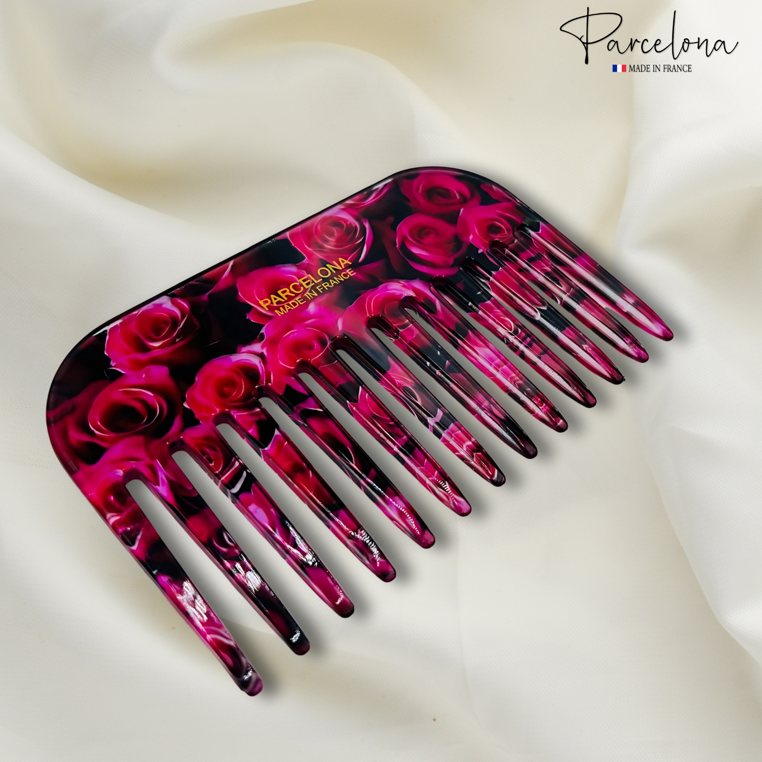 Parcelona - Wholesale Hair Brush/Comb - Parcelona Wide Tooth Comb Tropical Toucan Floral Print Comb for Thick Curly Hair11