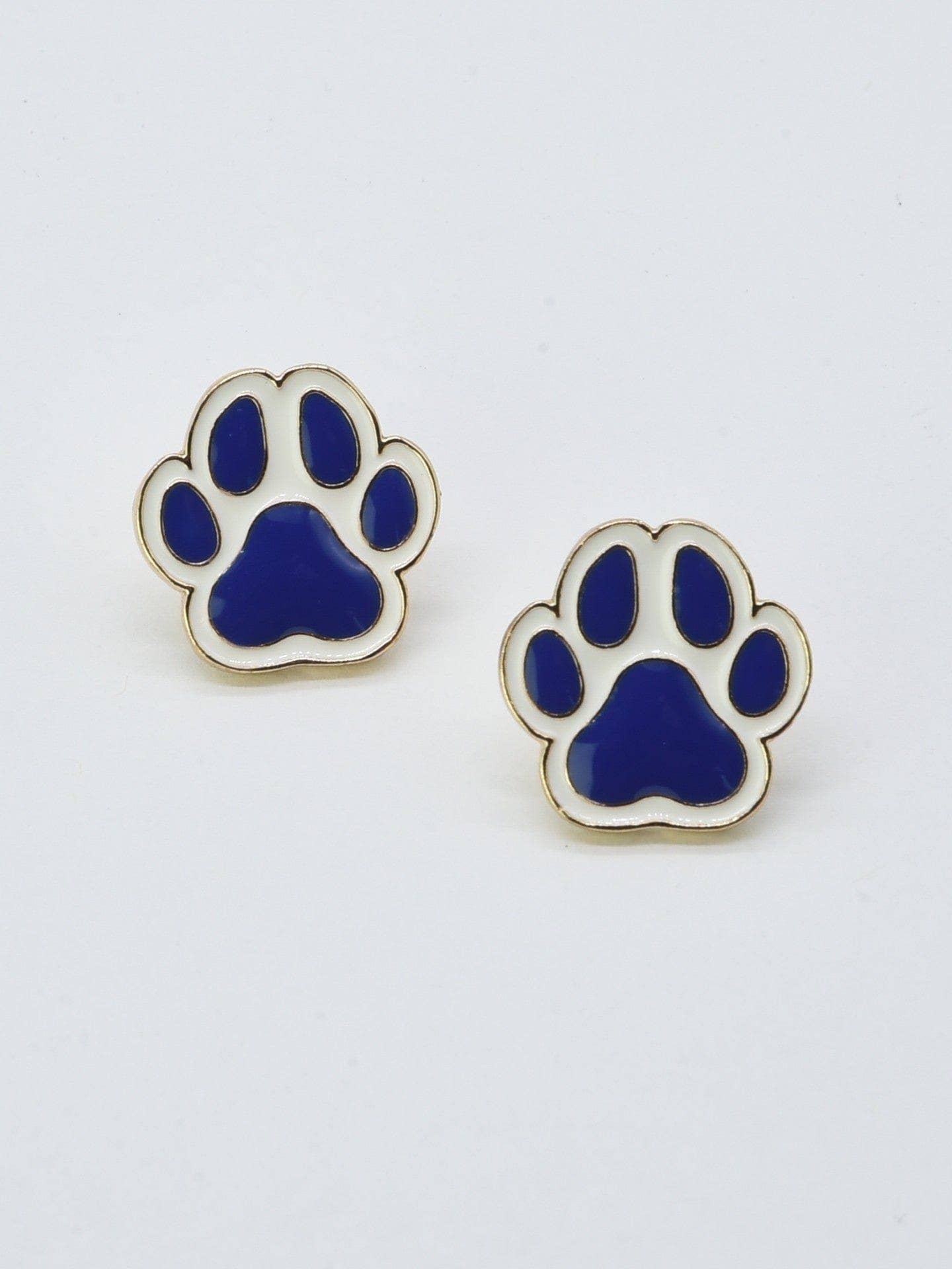 MiMi Wholesale - Wholesale Stud/Post Earrings - CE3213 Paw Print Gameday Earrings6