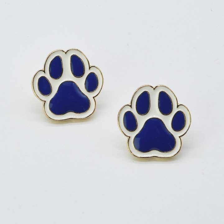 MiMi Wholesale - Wholesale Stud/Post Earrings - CE3213 Paw Print Gameday Earrings6