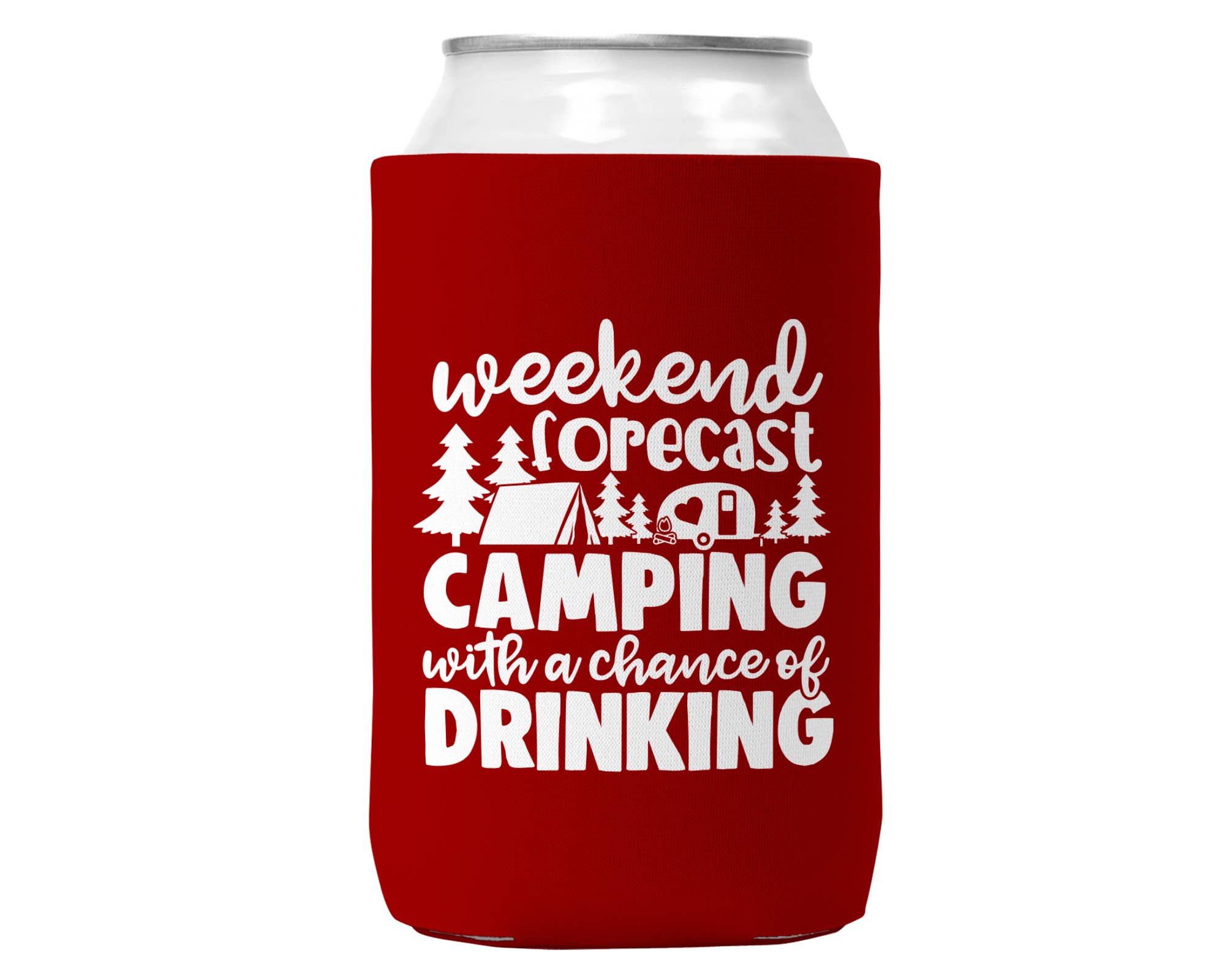 Wi-Wear - Wholesale Drink Huggers & Koozies - Weekend Forecast Camping Cooler for 12oz Cans1