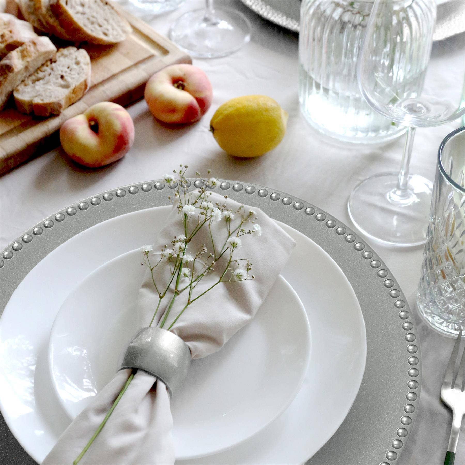 Rinkit Ltd - Wholesale Charger Plate - Round Beaded Charger Plate - 33cm8