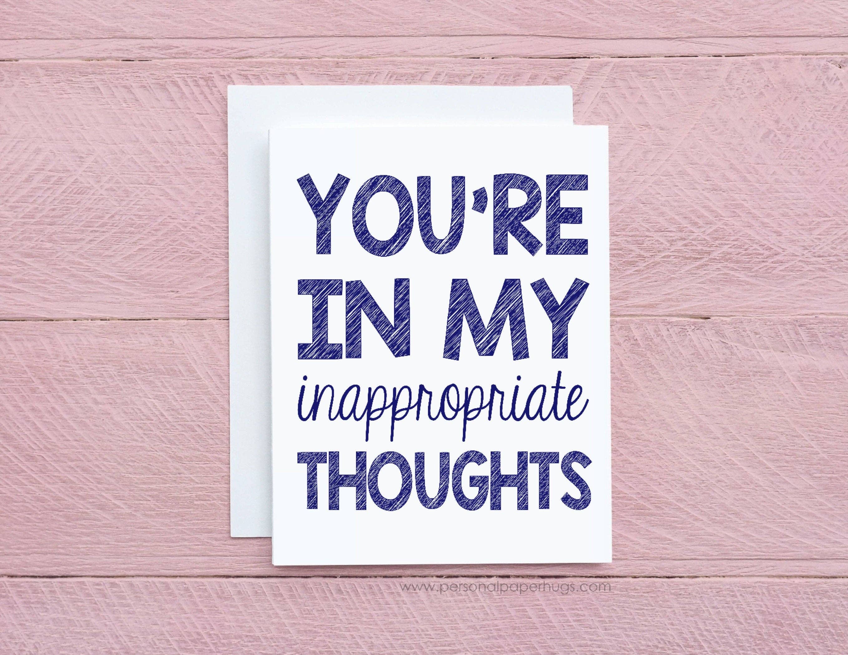 Personal Paper Hugs - Wholesale Thinking of You Card - Funny I Miss You Card - You Are in My Thoughts - Funny Thinking of You Card