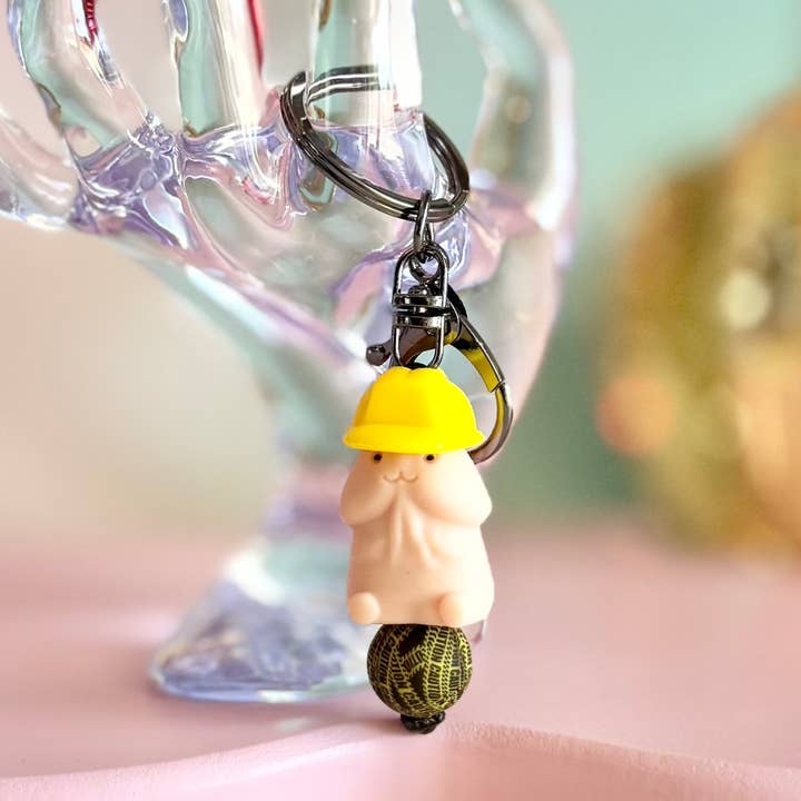 Hardhat Henry Penis Keychain for wholesale by HandCrofted