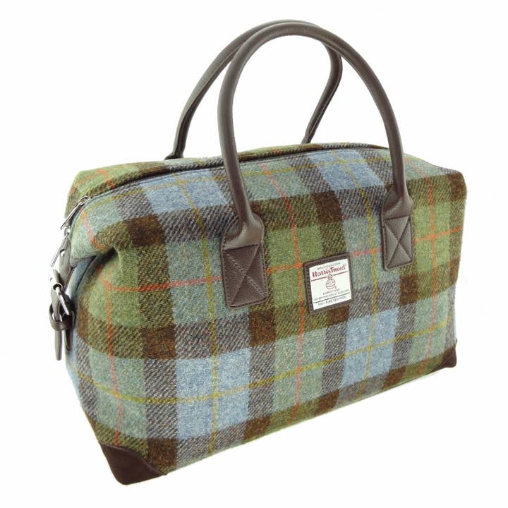 Dublin Gift Company - Wholesale Weekender Bag - Unisex - Scottish Harris Tweed Tartan Overnight Bag