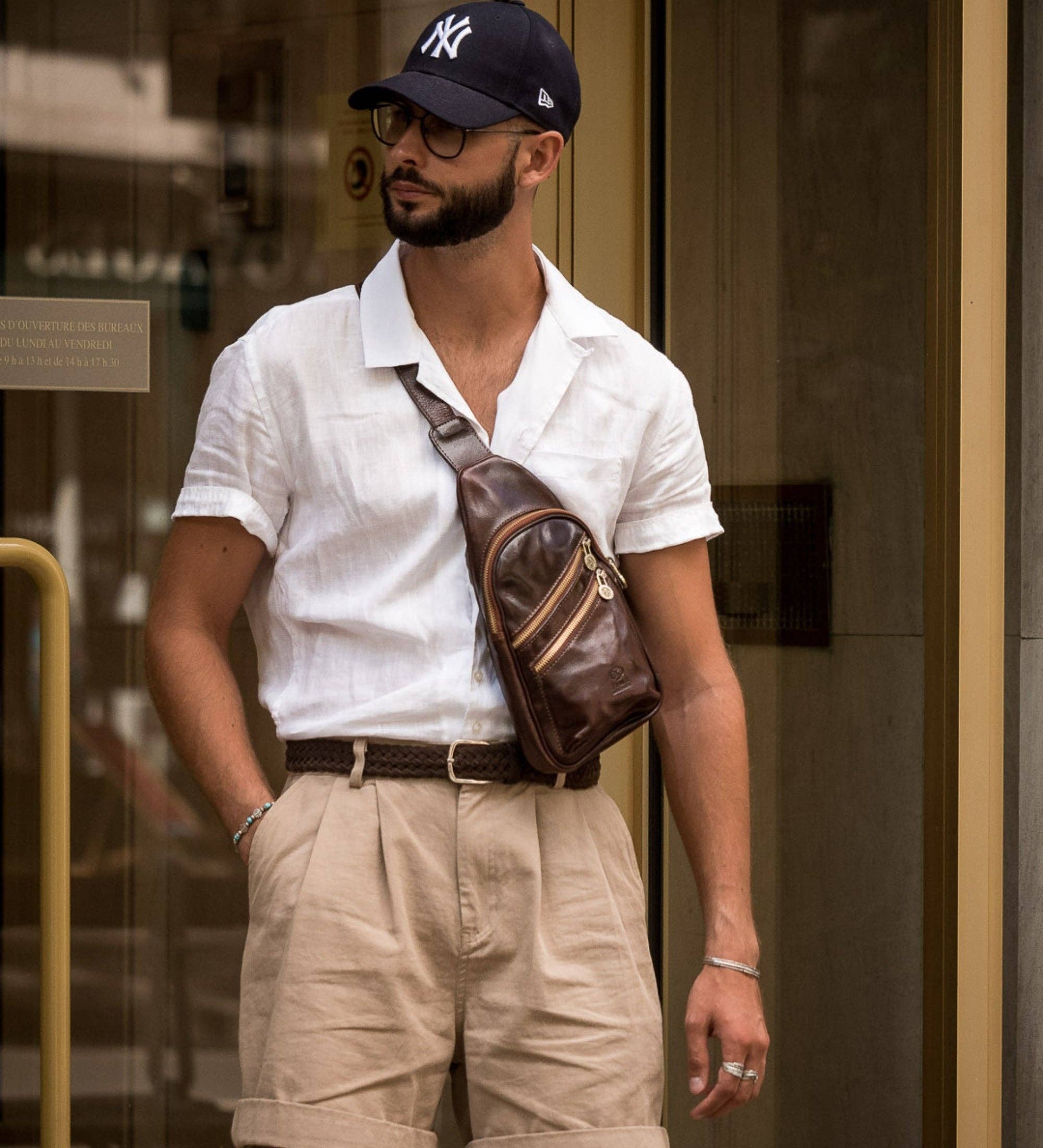 Time Resistance – Mala de tiracolo – Homem por atacado – Mala de Couro a Tiracolo - Catch-221