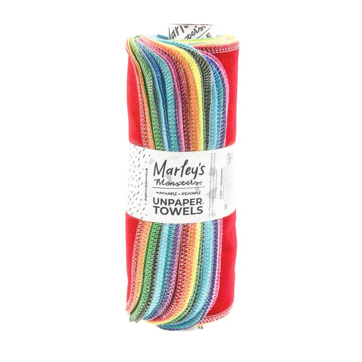 Marley's Monsters – wholesale Paper towels – UNpaper® Towels: Rainbow and Color Mixes - 12 or 24 count - Case of 6