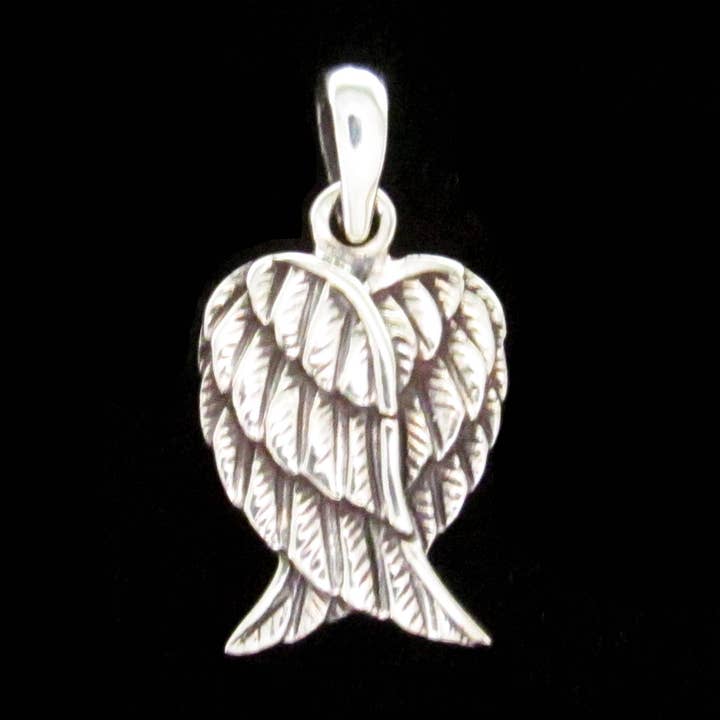 Sterling Silver Angel Wings-Small Pendant for wholesale by Zeppo Merchandisers Inc