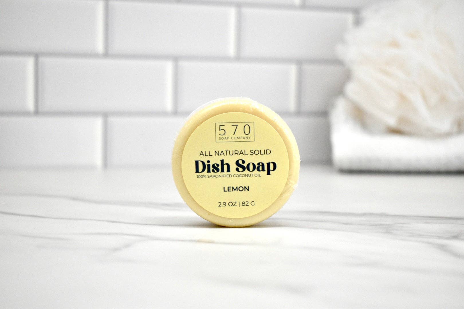 570 Soap Company - Wholesale Dish Soap - Zesty Lemon Dish Soap Bar - All Natural2