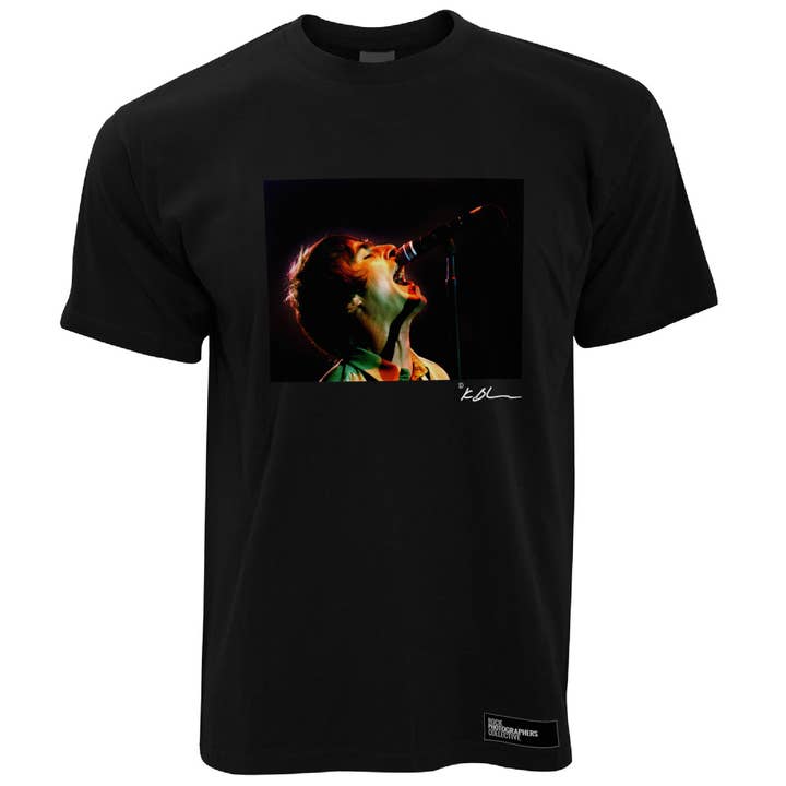 Oasis live, Liam Gallagher T-shirt til mænd for engroshandel hos Rock Photographers Collective
