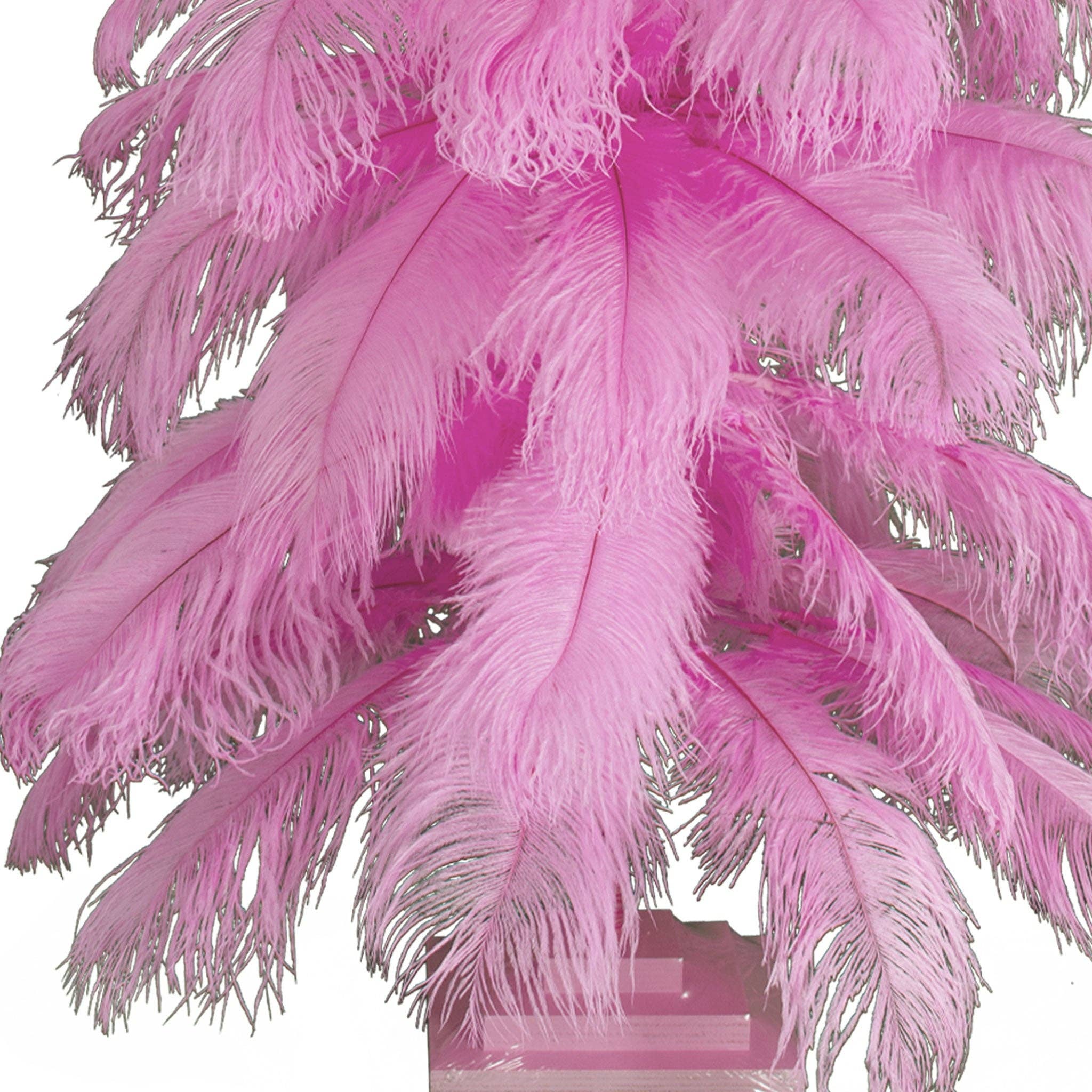 Lee Display - Wholesale Christmas Decoration - Pink Ostrich Feather Tree2