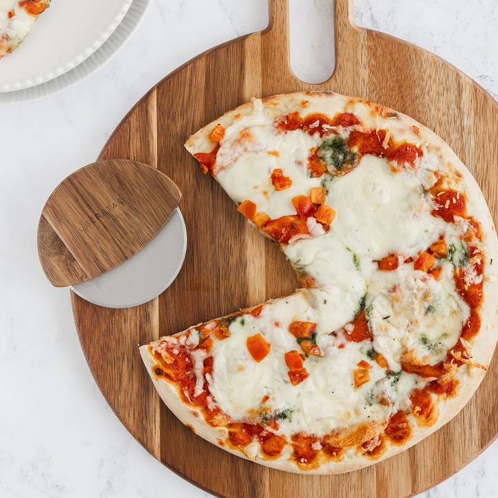 UBERSTAR - Wholesale Pizza Wheel - Acacia Pizza Wheel Cutter - Natural3