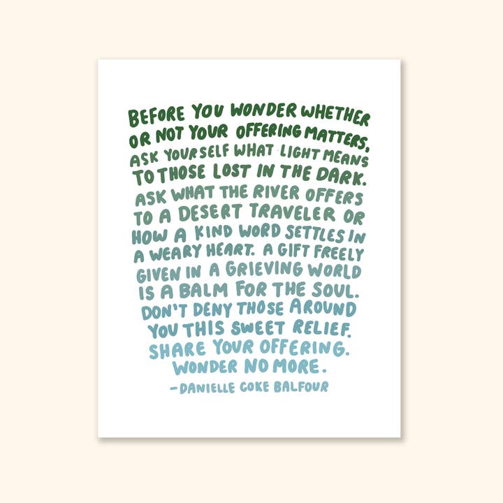 Wonder No More Print for wholesale by Oh Happy Dani