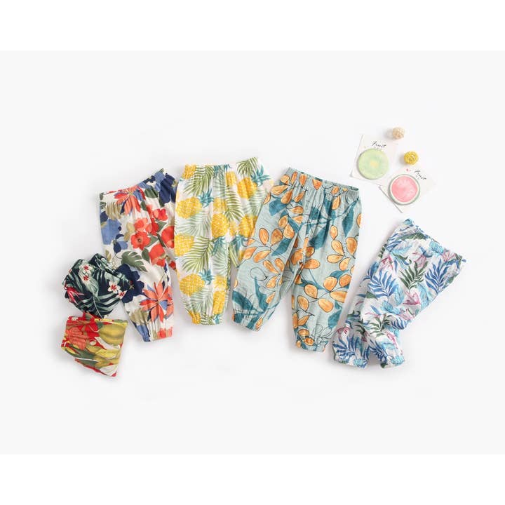 Pantalon large à motif floral pour bébé fille au printemps et en été pour la vente par MyKids-USA®