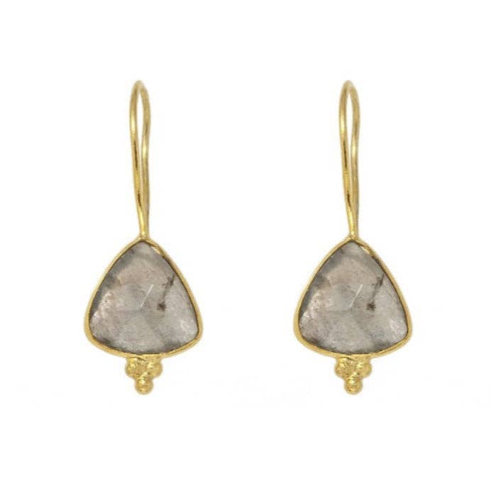 Brincos Lola Labradorite por atacado de Ashiana London