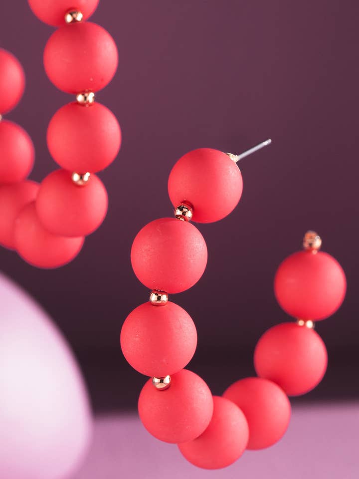 Acrylic Ball Hoop Earring for wholesale by Urbanista