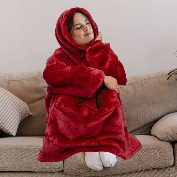 Pavilia - Wholesale Throw Blanket - Neck Warmer Sweatshirt Hoodie Blanket66