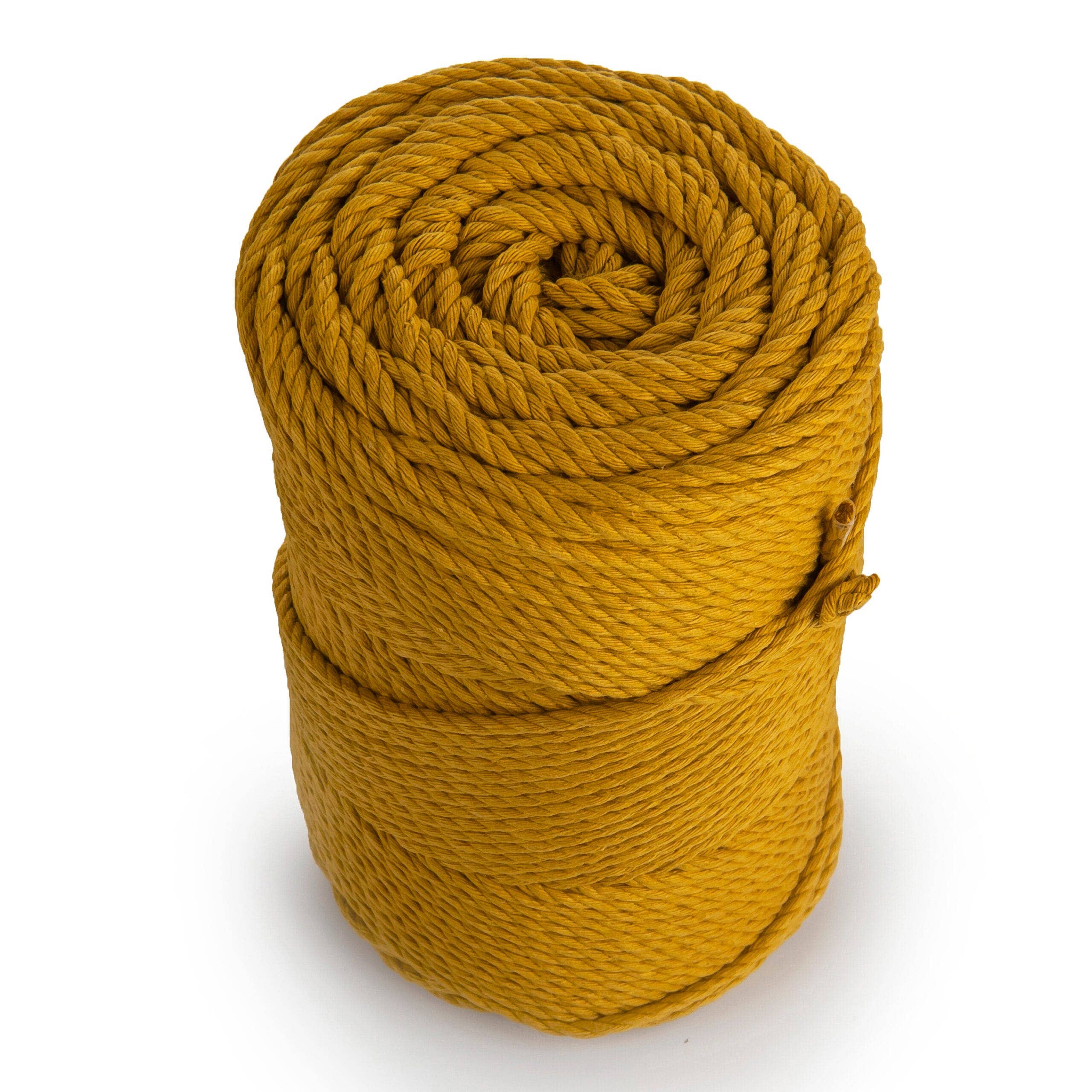 MB Cordas - Wholesale Cord - 3MM 3 Strand Twisted 500g Macrame Cotton Cord MUSTARD 130-150m Macrame Rope 3 ply Craft String2