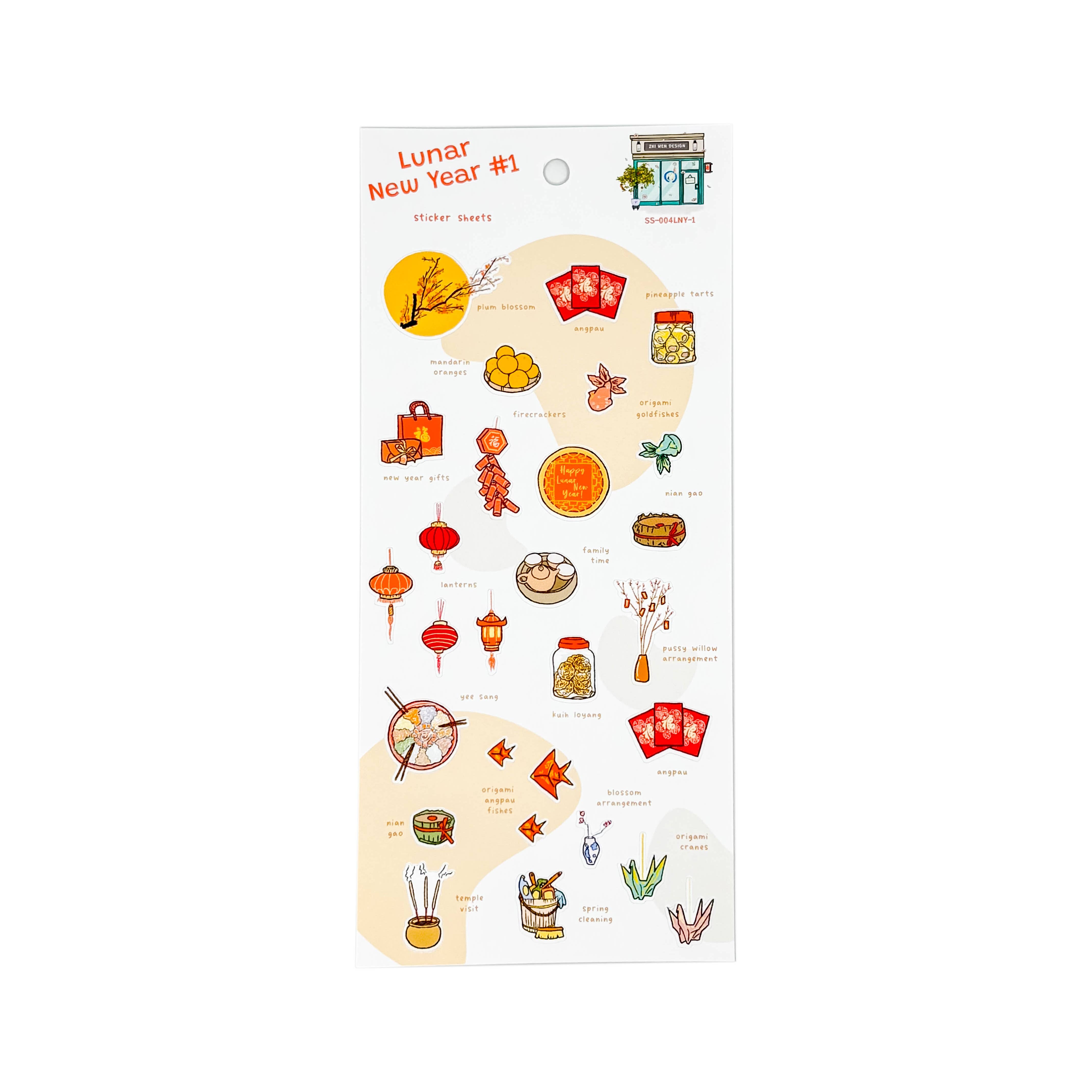 Zhi Wen Design - Wholesale Sticker - Lunar New Year Sticker Sheet