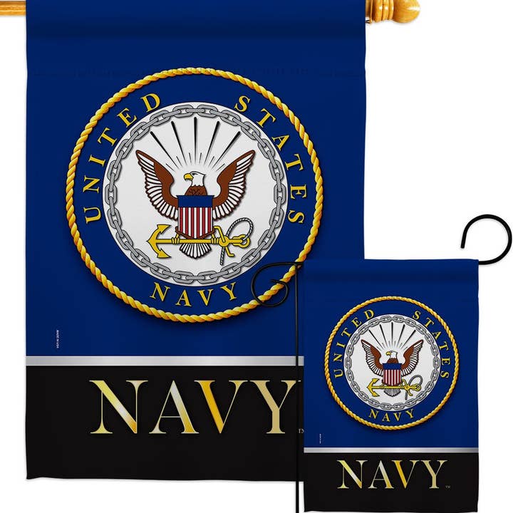 Two Group Flag Co - Wholesale Flag - Flag United State Navy Usa Armed Forces Day Garden House