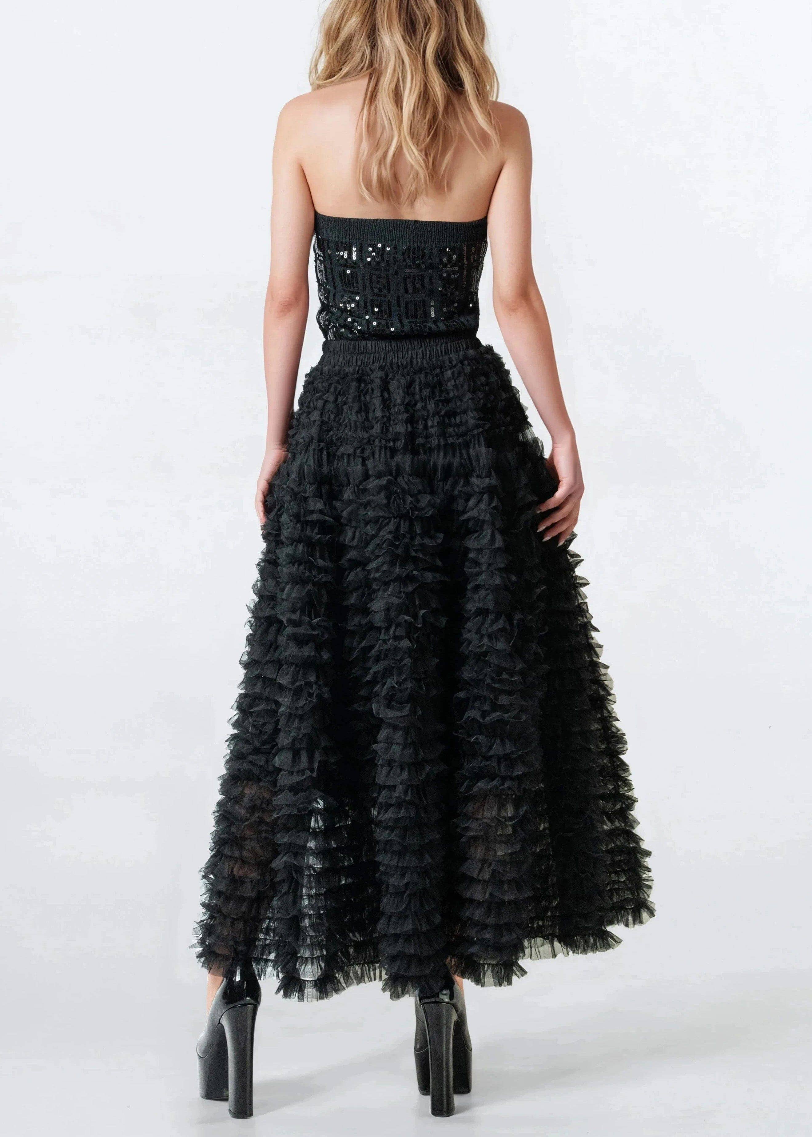 KATE HEWKO - Wholesale Skirt - Women's - Drama Tulle Ruffle Skirt5