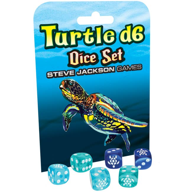 Turtle d6 Dice Set for wholesale by Steve Jackson Games