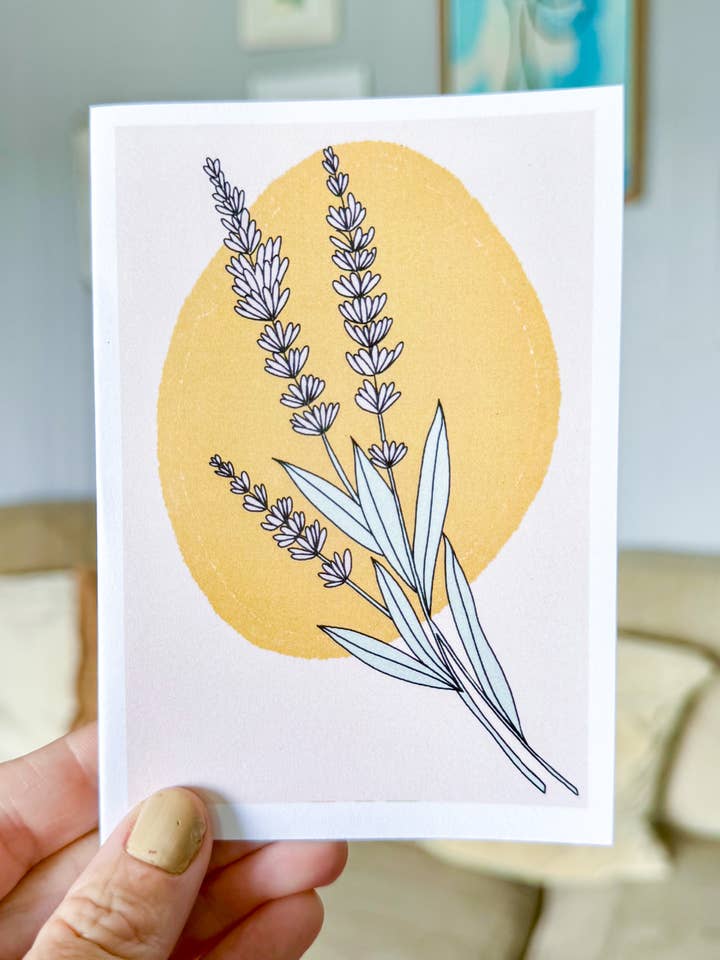 Lavendelbund Hilsen Kort for engroshandel hos Sierra Rehrer Designs