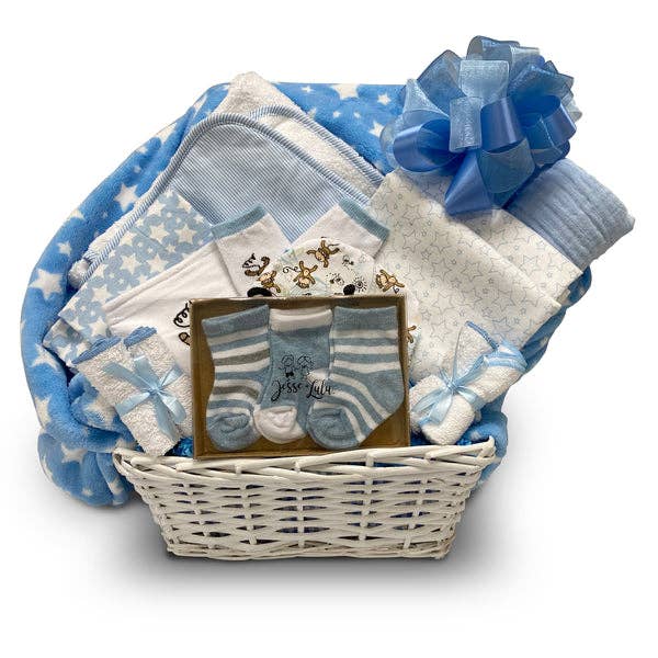 Pellatt Cornucopia Gift Baskets - Vente Coffret cadeau/set pour jeune maman - C'est un petit garçon ! Panier-cadeau