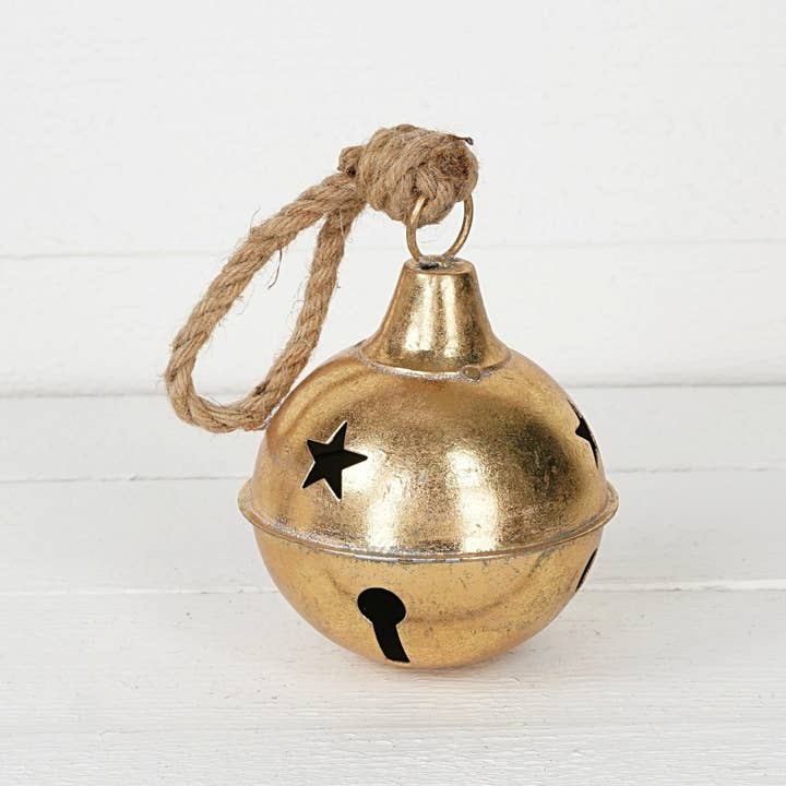Holiday Depot Inc. - Wholesale Ornament - M32601-Vintage Golden Bell w. jute loop (5.5inD)4