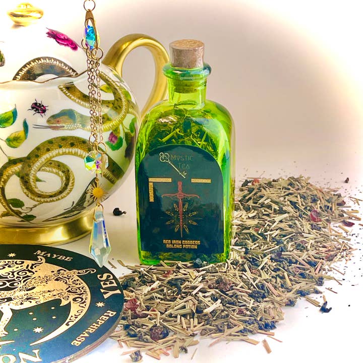 FlowerTeas - Wholesale Loose Tea - MYSTIC TEA Loose Leaf in Colorful Recycled Glass Bottles