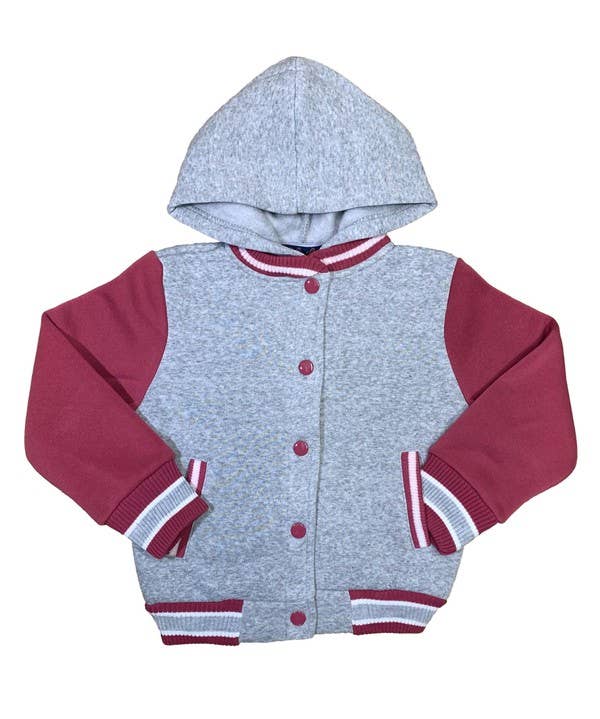 Unik - Wholesale Varsity/Baseball Jacket - Women's - Plain Varsity Fleece Hoodies 2-4 9