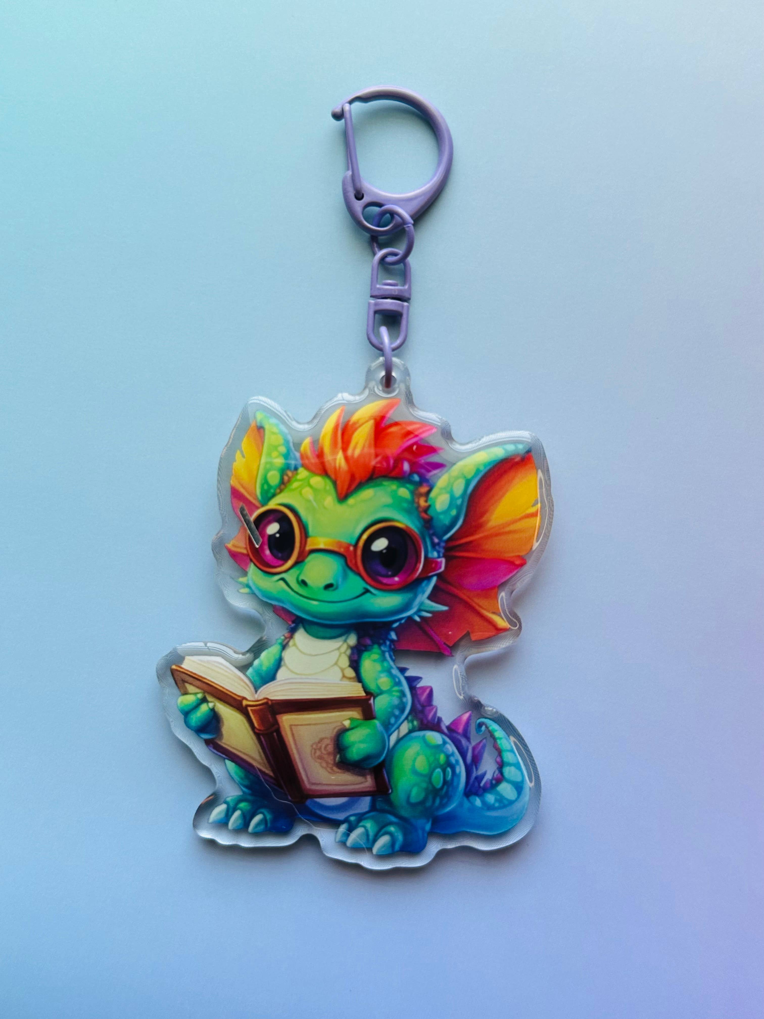 One Stop Dragon Shop – wholesale Keychain – Unisex – Book Dragon Keychain2