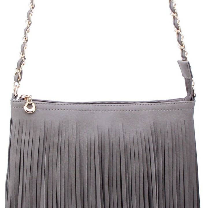 MiMi Wholesale - Wholesale Crossbody Bag - Women's - E031 Samantha Fringe Crossbody Bag1