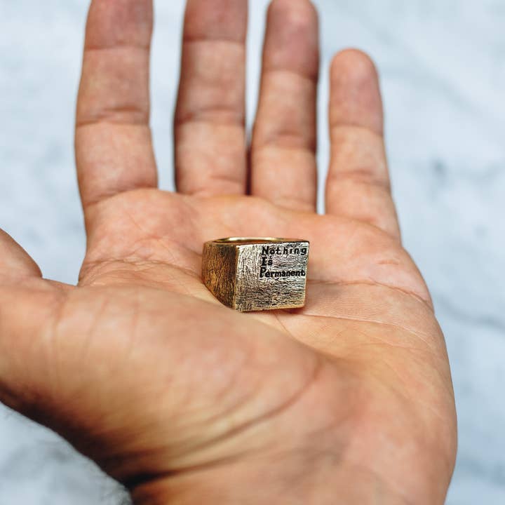 JewelryLab – Großhandel Band/Stapelring – Nichts ist Dauerring - Messing5