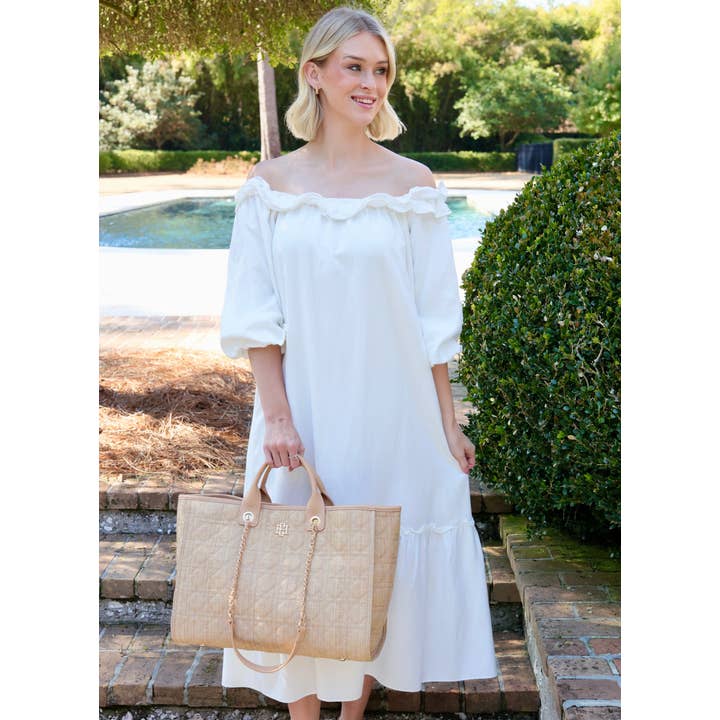 Caroline Hill - Wholesale Tote Bag - Women's - Melissa Tote Bag Natural Quilted LQ