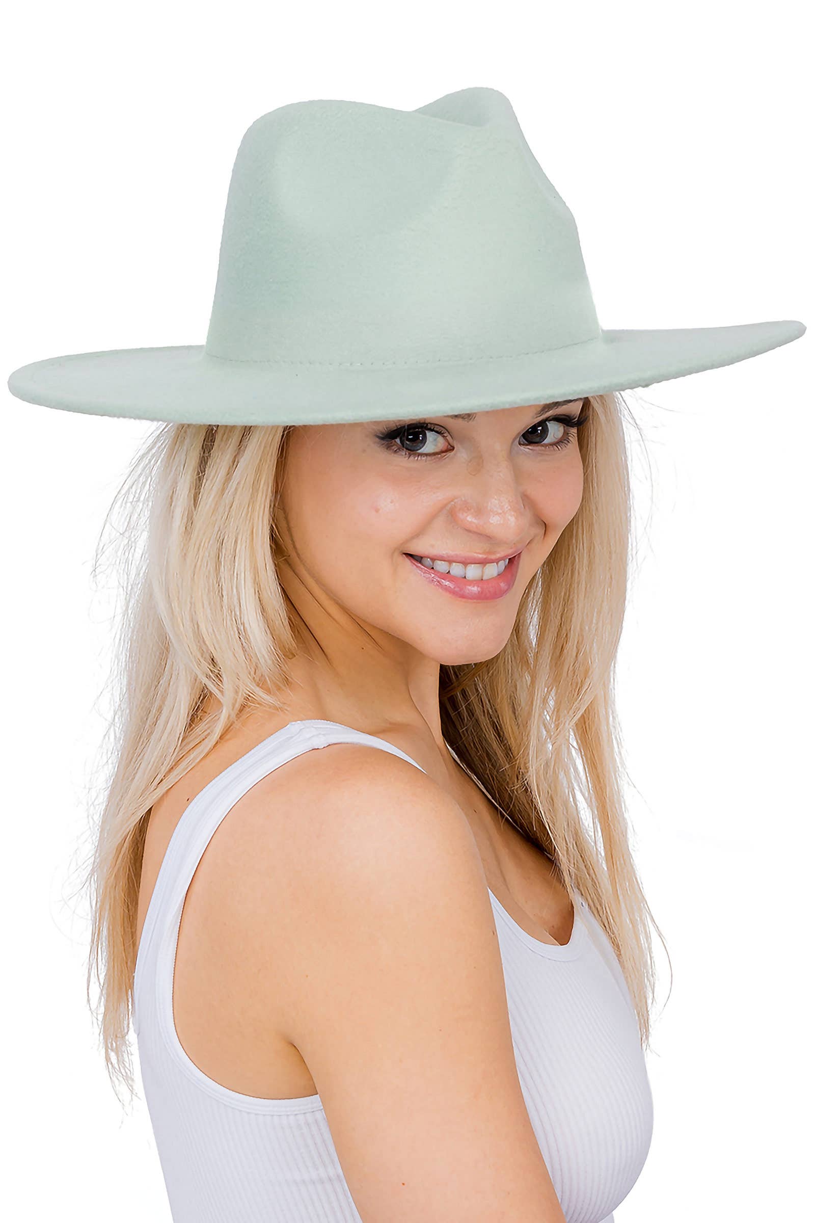 Cap Zone – Fedora - Mulher por atacado – Chapéu Rancher Cap Zone com Aba Larga, Reta e Lisa9