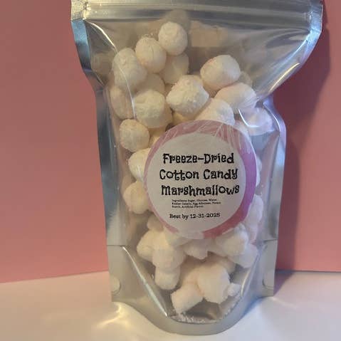 Freeze Dried candy - Cotton Candy Flavored Marshmallows for wholesale by Rodgers jam berries
