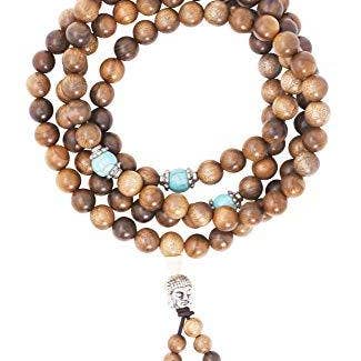 Mandala Crafts - Wholesale Prayer Beads Necklace - Mandala Crafts Natural Wood 108 Mala Prayer Beads Necklace, Bracelet from for Meditation, Yoga23