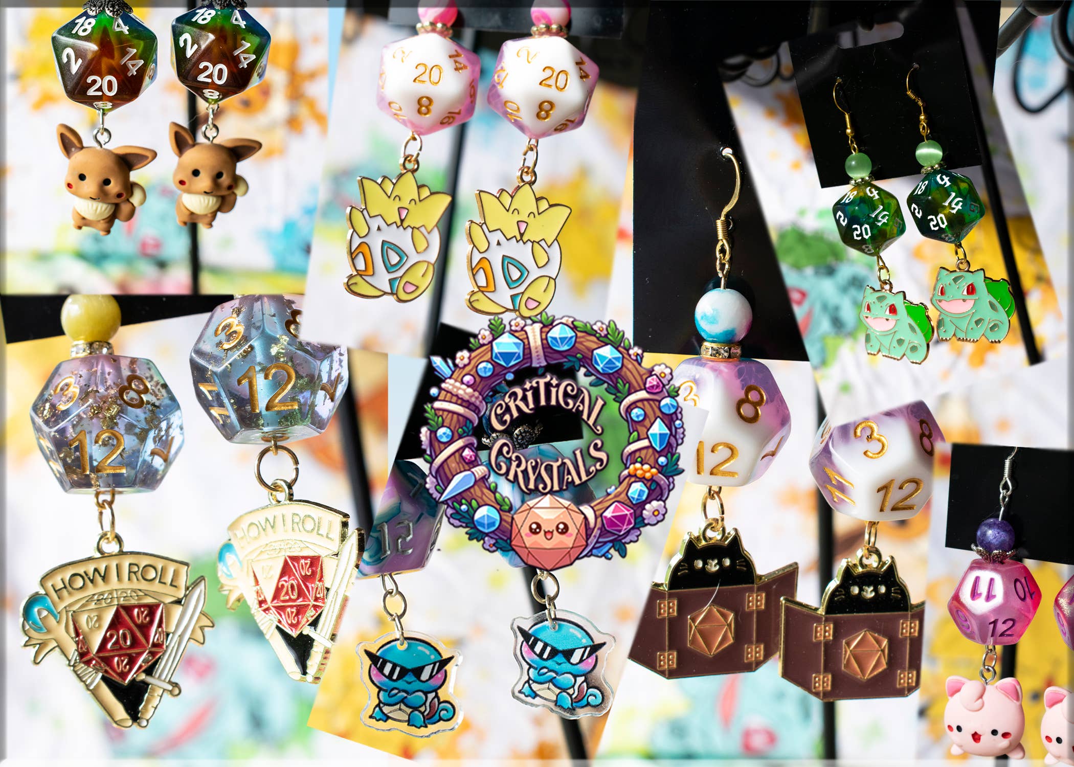 Melody's Menageries (Critical Crystals) - Wholesale Jewelry Set - Dice earring wholesale box