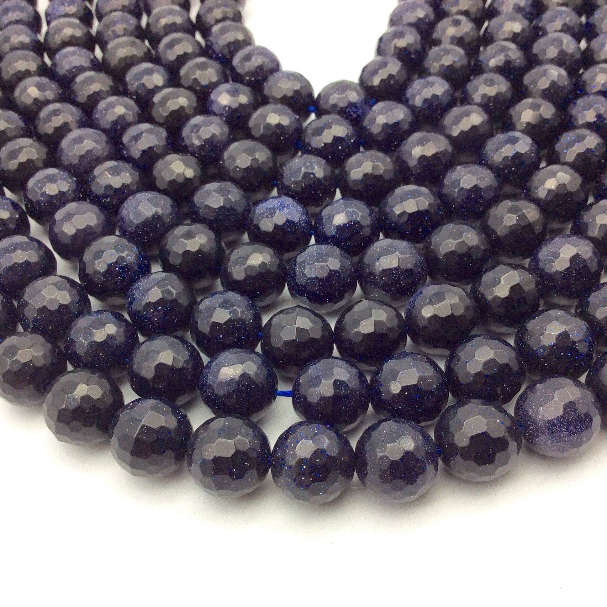 Only Beads - Wholesale Beads - Blue Goldstone Beads 12mmRound – Manmade Glass Gemstone.1