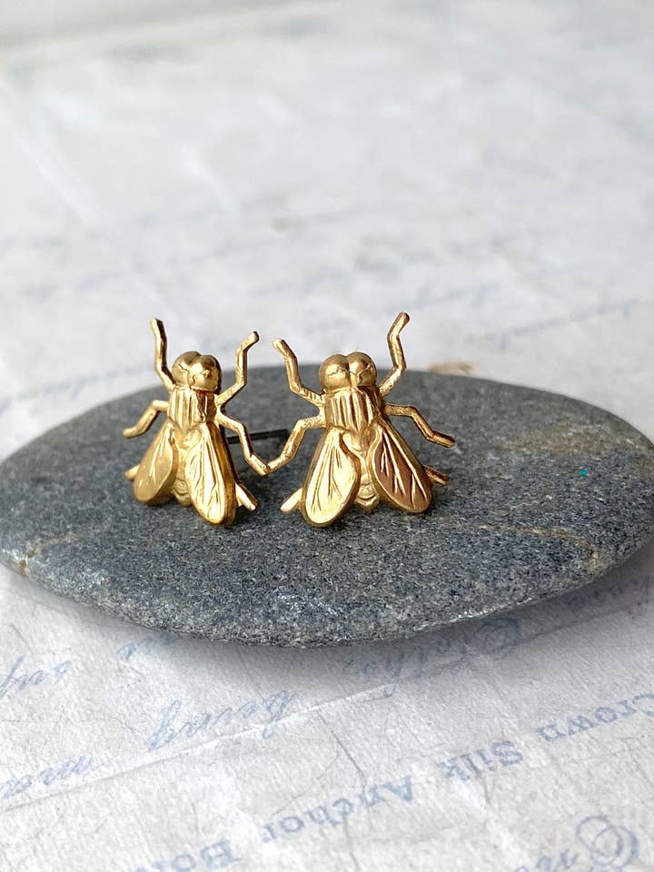 Don't Bug Me Earrings Fly Earring Housefly Insect Creepy Bug for wholesale by Red Truck Designs