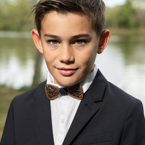 Wood&Chic - Vente Nœud pour cheveux – enfant - Noeud Papillon en Bois Enfant - Pruche4