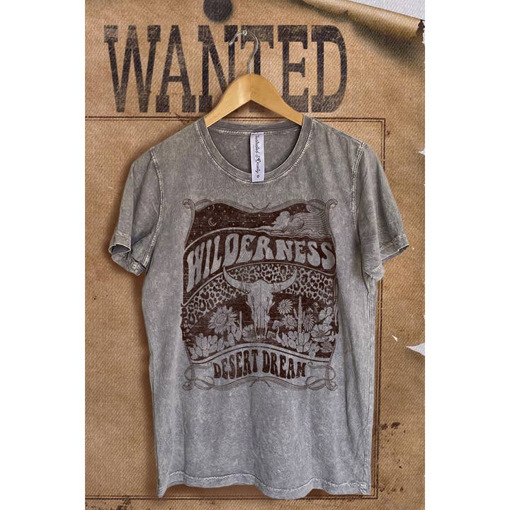 Illustrated Society - Wholesale Screen Printed T-Shirt - Women's - DESERT DREAM WASH VINTAGE GRAPHIC TEE1