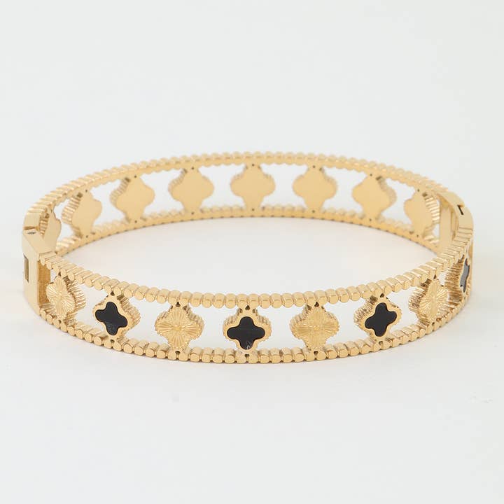 3AM BY H&D ACCESSORIES - Vente Bracelet manchette - Bracelet Manchette à Clous Ouverts Multiples1