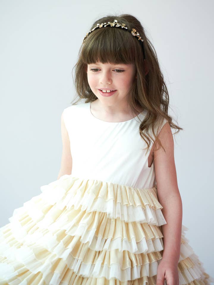 Goldenes Flamenco-Kleid für den Großhandel von Amelie et Sophie