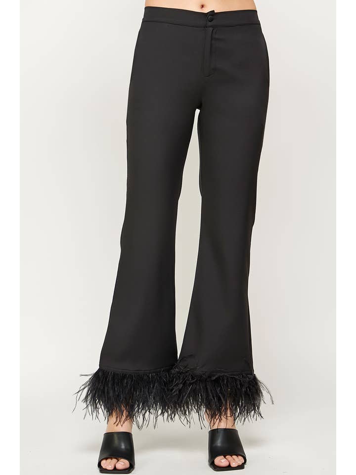 Strut & Bolt - Wholesale Pants – Women's - Feather Trim Flare Pants16