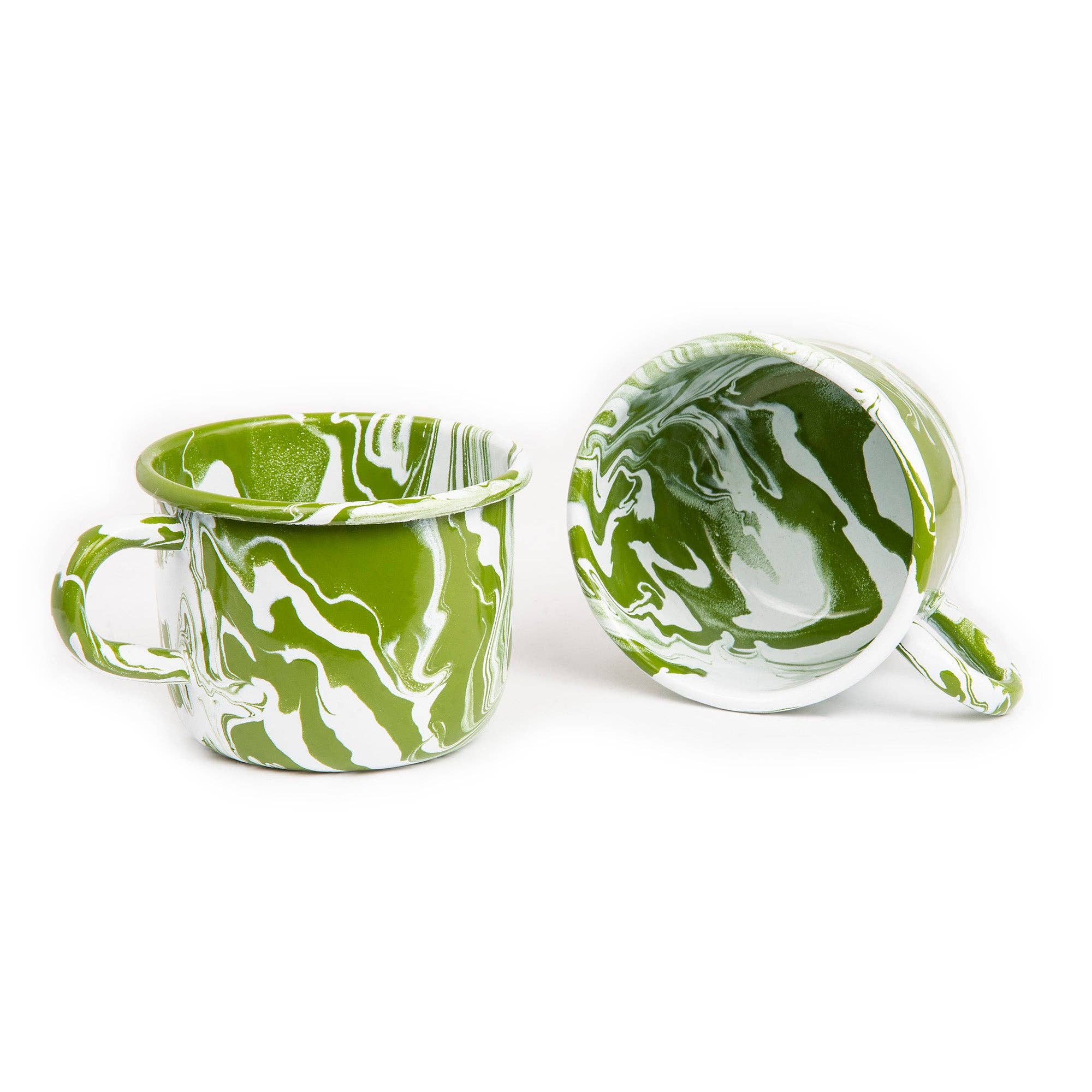 Artesano | Home Decor - Wholesale Coffee Mug - Enamel Mug Set, (4) Piece Enamelware Mug Set, Service for 4, Marbled4