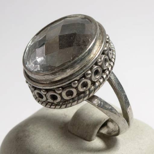 Brazilian Amethyst Ring AA 925 Silver - Size 55 for wholesale by La Boîte à Cailloux